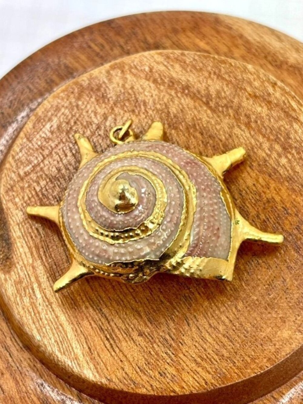 Vintage Yoka Star Turban Shell Statement Pendant
